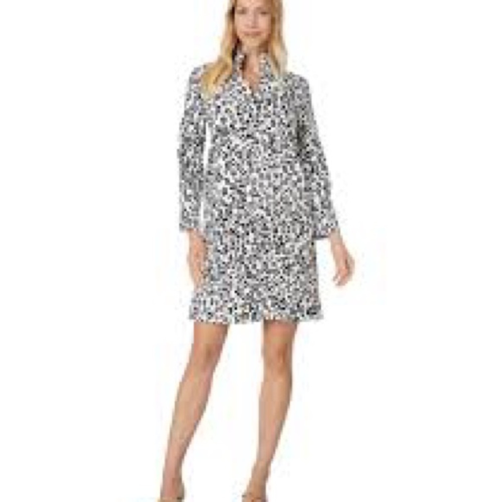 NWT Lilly Pulitzer Black and White Long Sleeve Dress